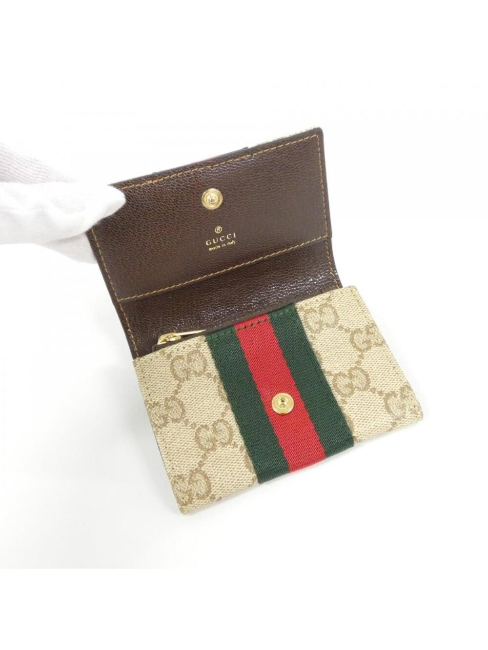 Gucci Card Case Card Holders Beige - Picture 3 of 5